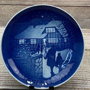 B & G Copenhagen Porcelain 7" Christmas Plate 1973 Jul pa Landet Limited Edition